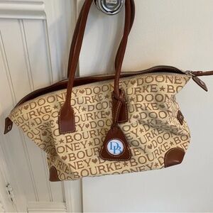 Dooney & Bourke Tan and Brown Tote Bag